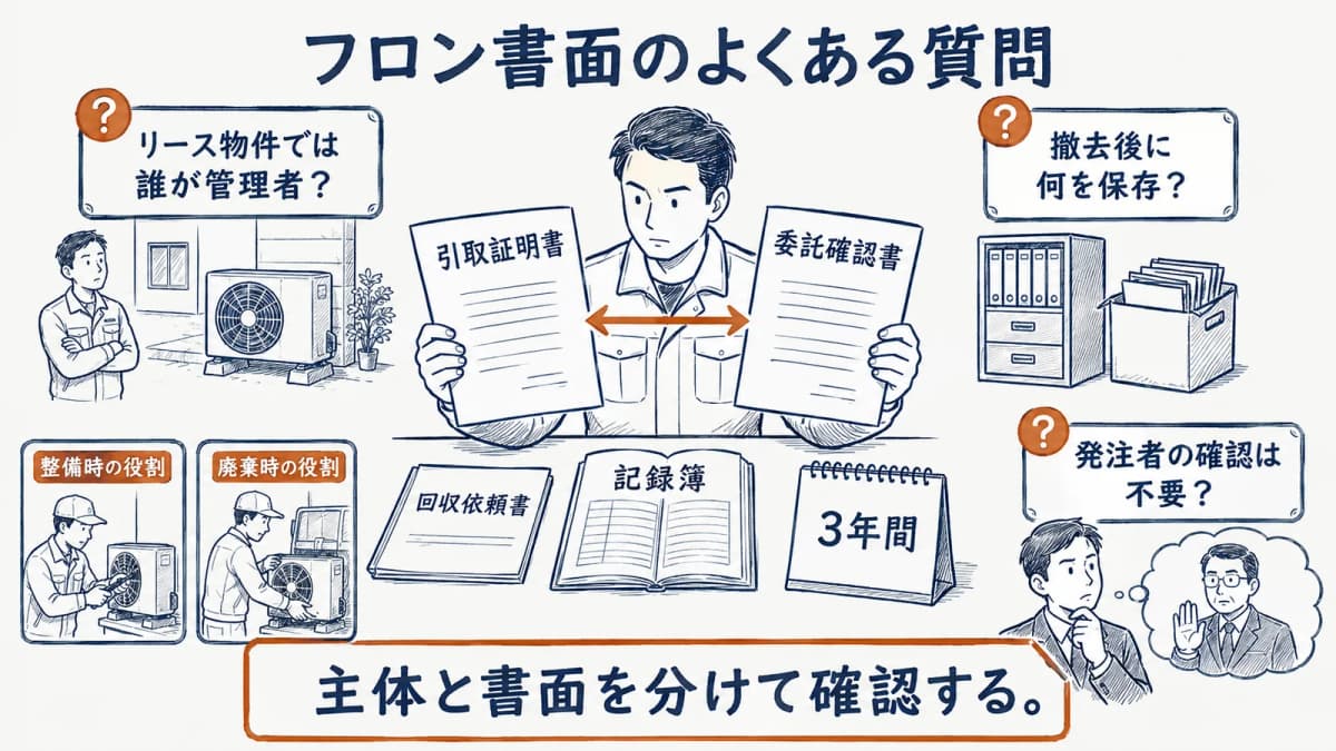フロン書面の確認質問