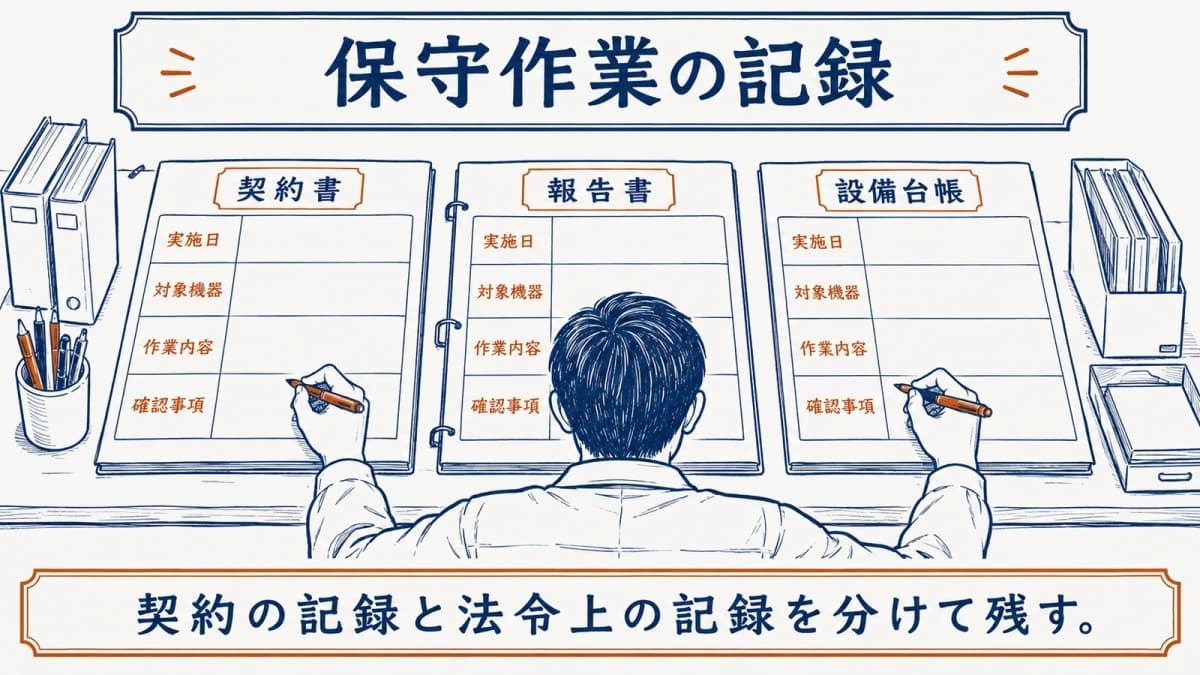 保守作業の記録