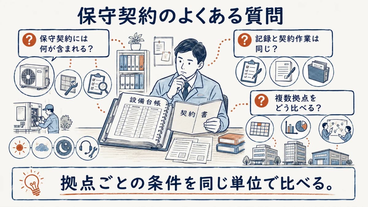 保守契約の確認質問
