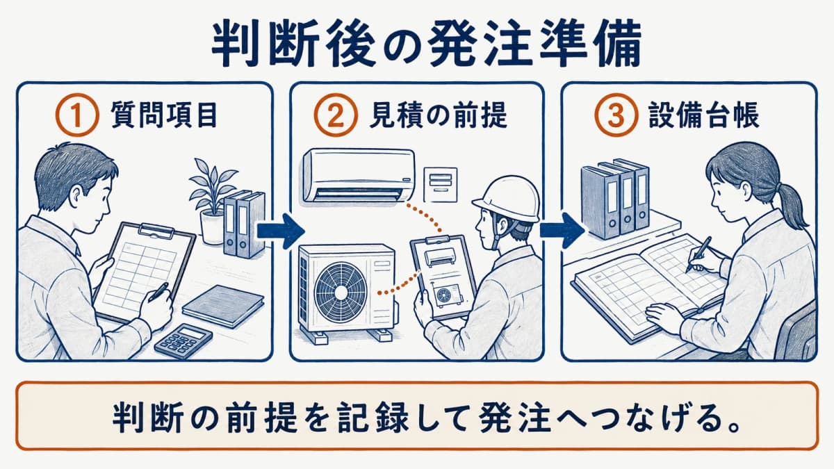 発注前に残す情報