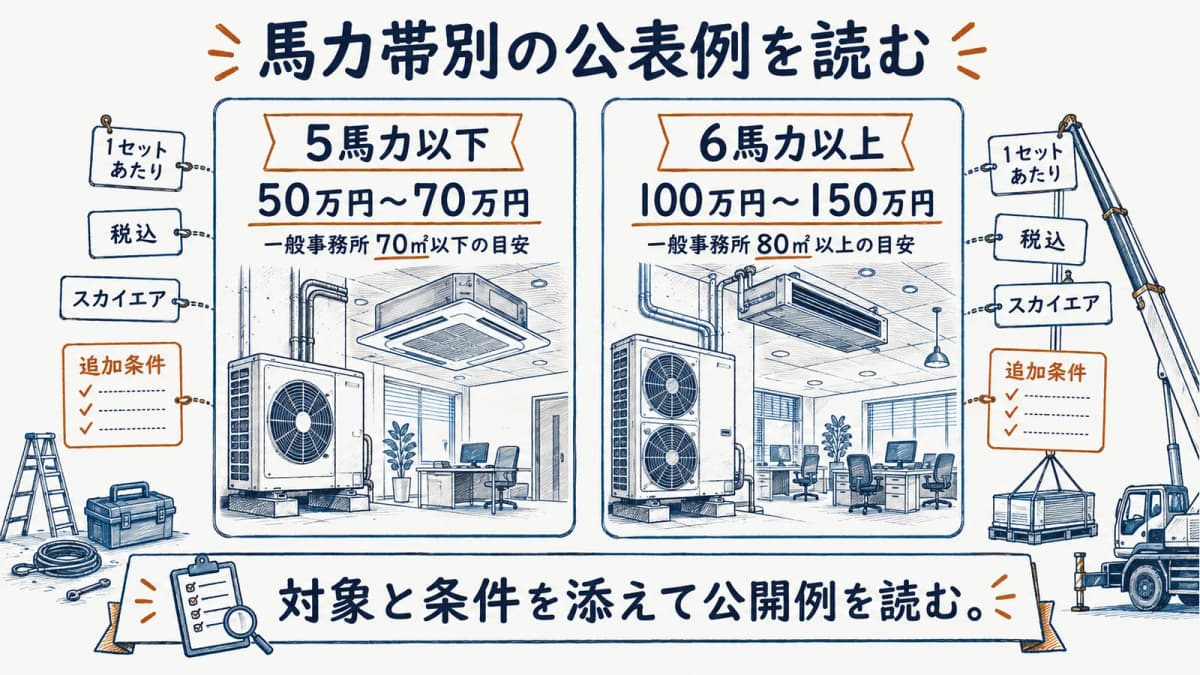 馬力帯別公表例の条件