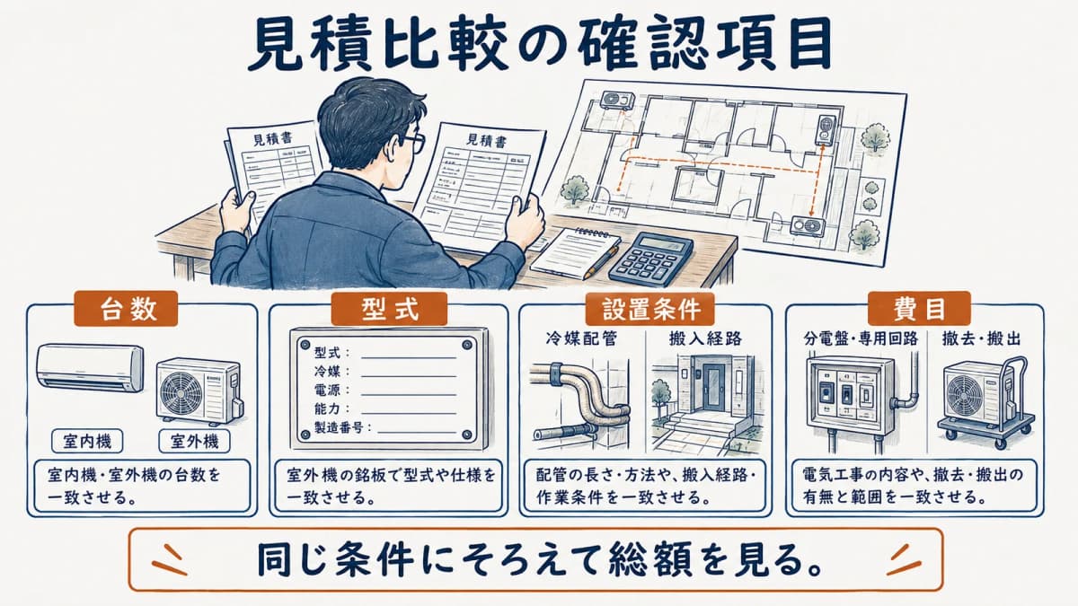 見積比較の確認項目